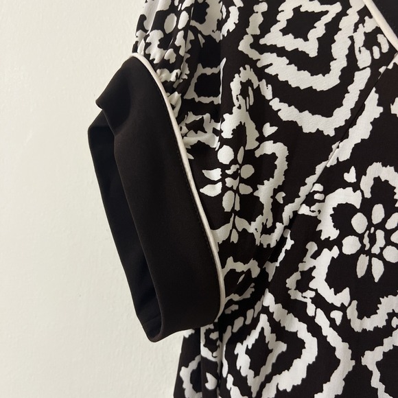 En Focus Casual Brown and White Dress Women's Size 8P - Picture 4 of 6